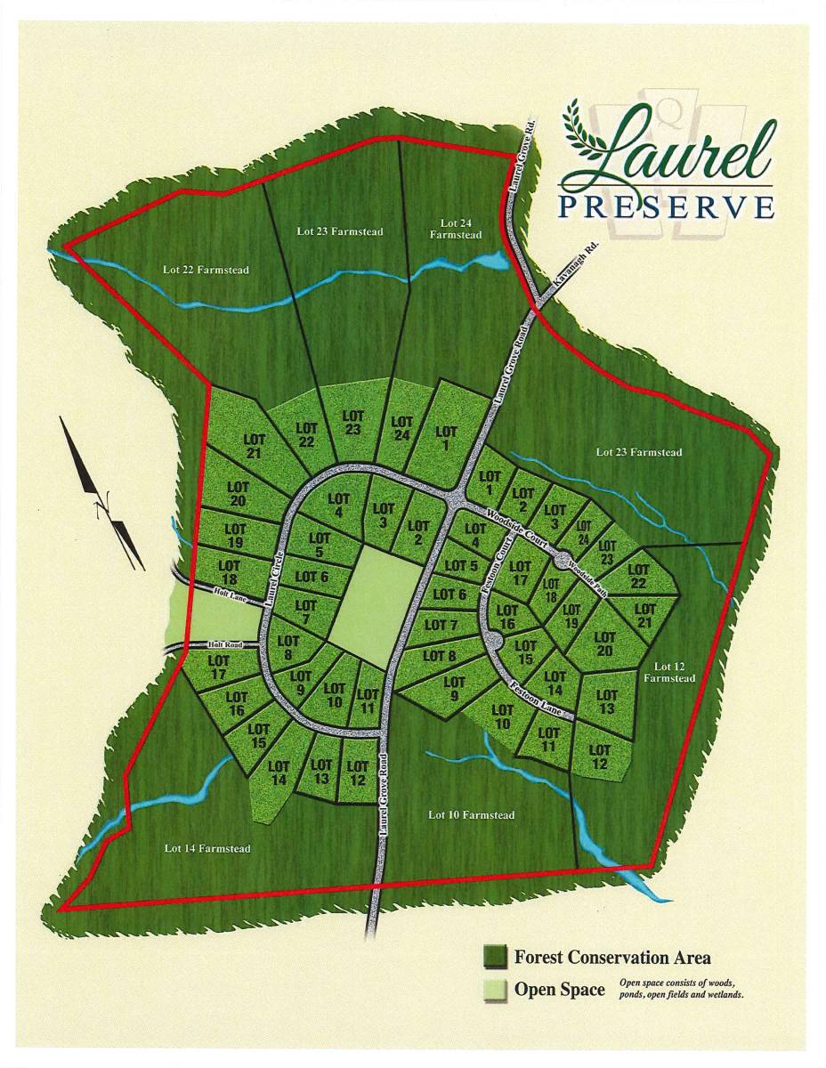 Laurel Preserve Lot Maps for this Mechanicsville, MD new home community